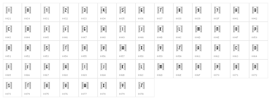 Capitalismo 1 Regular Character Map