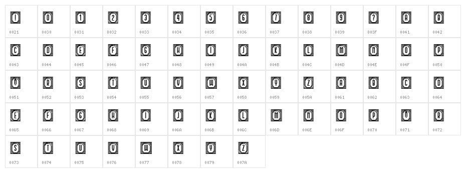 Capitalismo 10 Regular Character Map