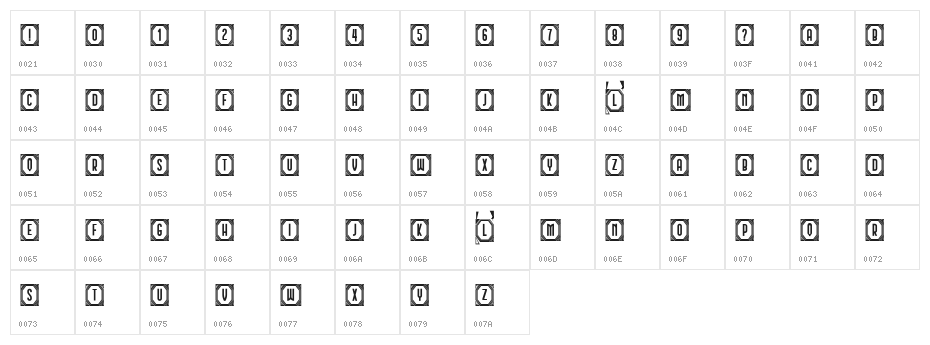 Capitalismo 11 Regular Character Map