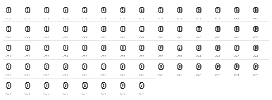 Capitalismo 12 Regular Character Map