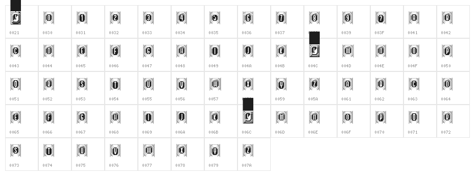 Capitalismo 2 Regular Character Map