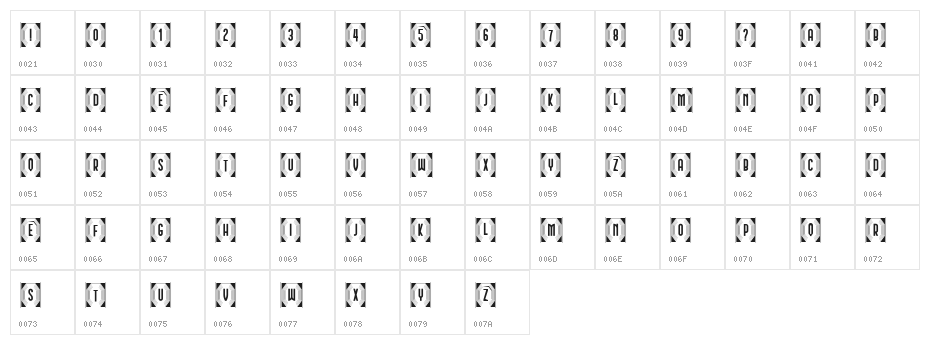 Capitalismo 3 Regular Character Map