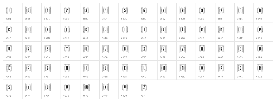 Capitalismo 4 Regular Character Map