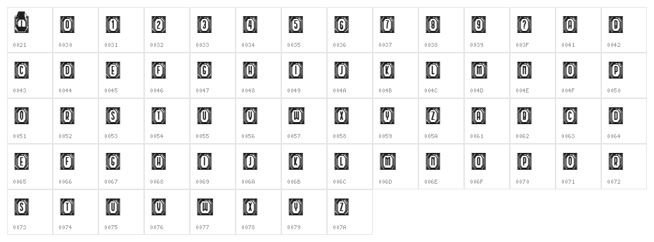 Capitalismo 9 Regular Character Map