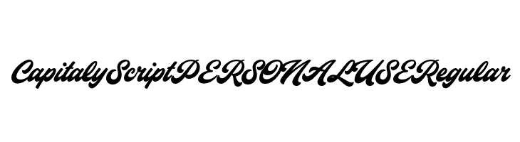 Capitaly Script PERSONAL USE Regular  Frei Schriftart Herunterladen