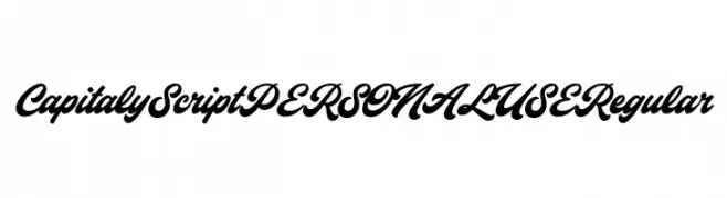 Capitaly Script PERSONAL USE Regular  لخطوط تنزيل