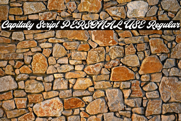 Capitaly Script PERSONAL USE Regular Example 2