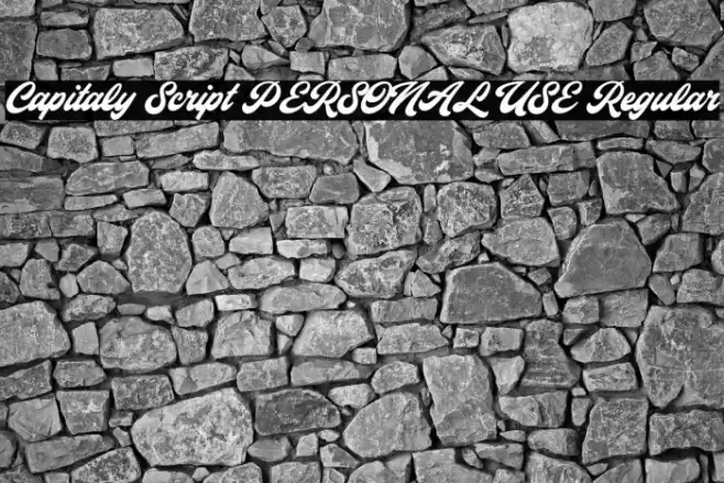 Capitaly Script PERSONAL USE Regular Font examples