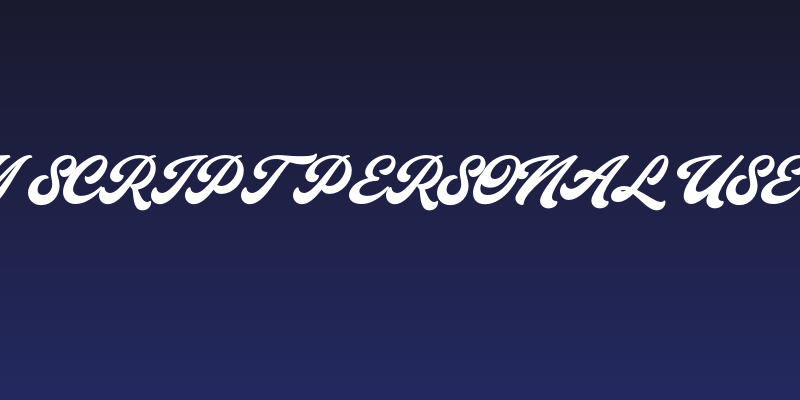Capitaly Script PERSONAL USE Regular Social Header
