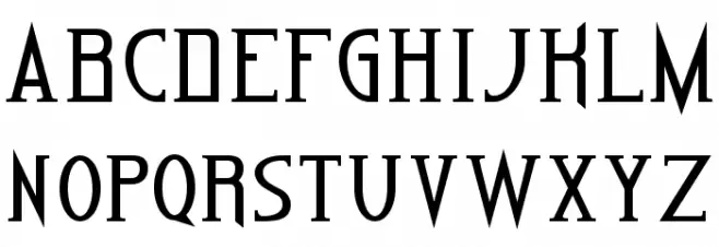 Capitel Gothick Regular 字体 大写