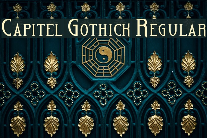 Capitel Gothick Regular Font examples