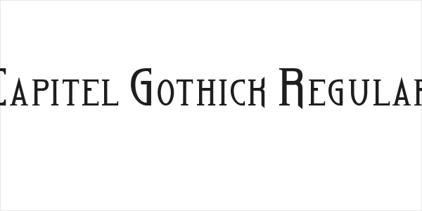 Capitel Gothick Regular Logo