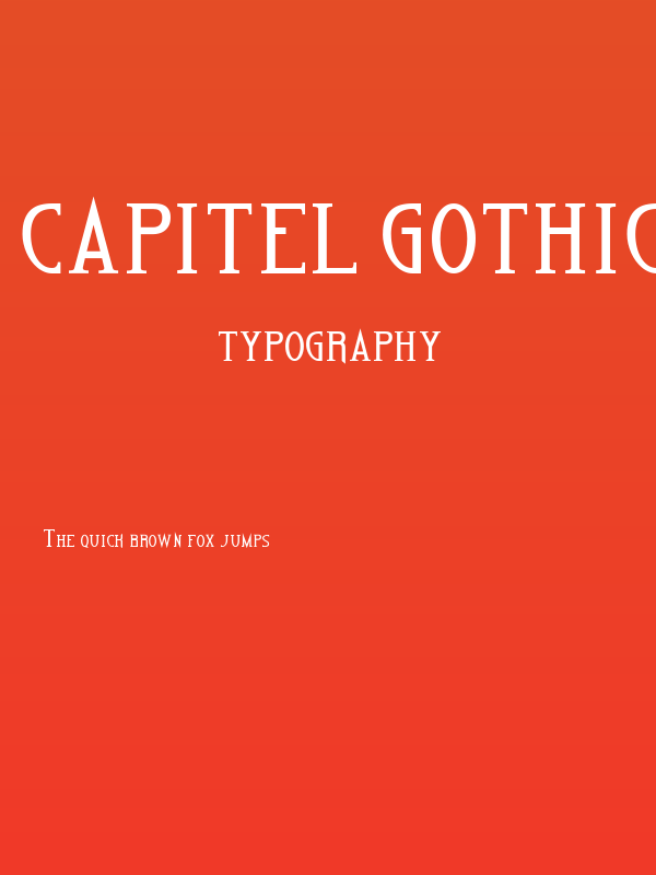 Capitel Gothick Regular Poster