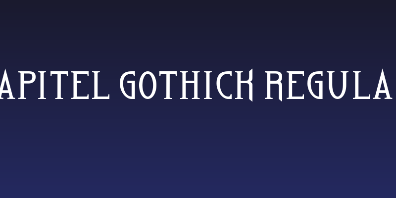 Capitel Gothick Regular Social Header