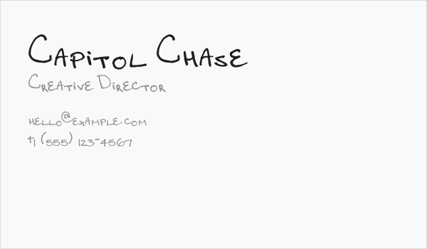 Capitol Chase Business Card