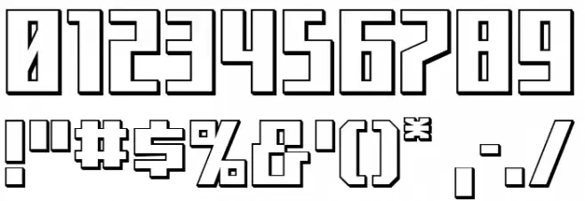 Capitol City 3D Straight Font OTHER CHARS