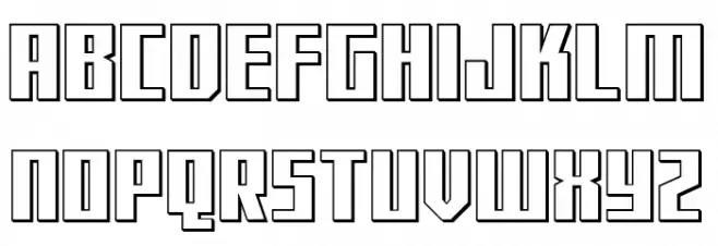 Capitol City 3D Straight 字体 大写
