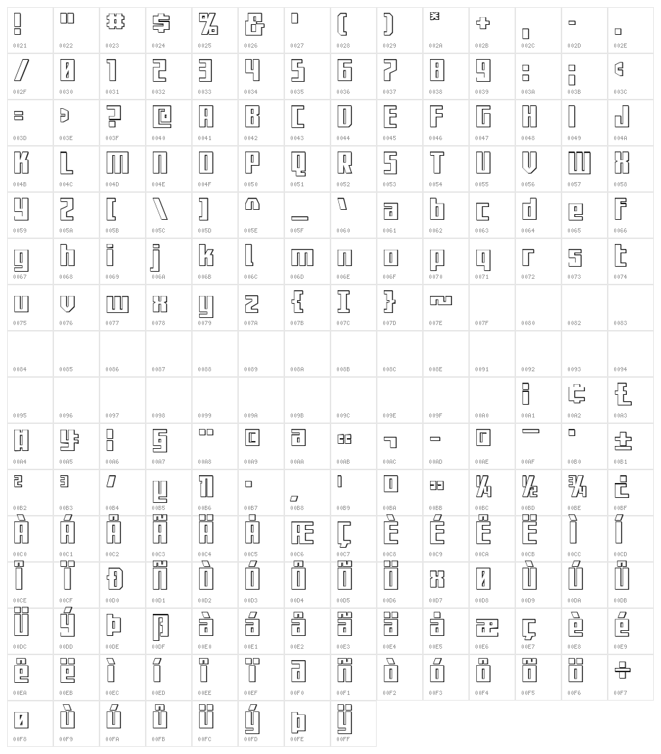 Capitol City 3D Straight Character Map