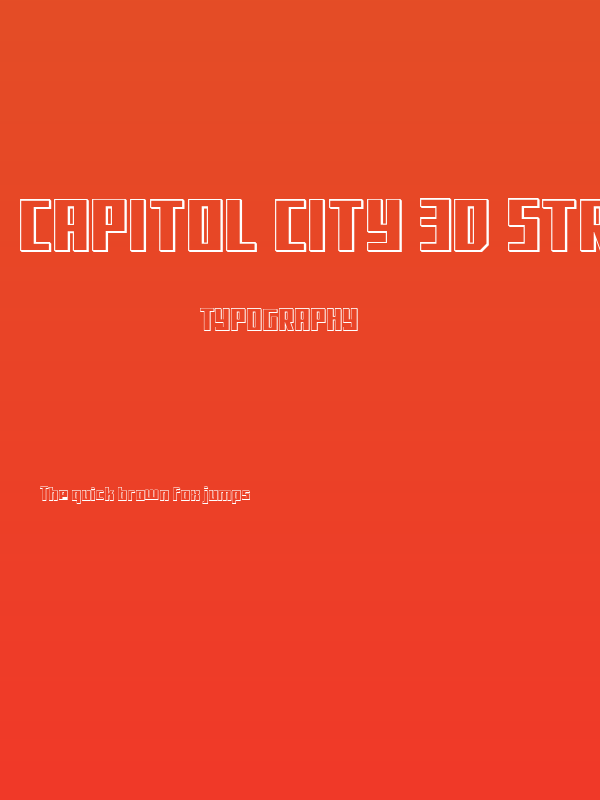 Capitol City 3D Straight Poster
