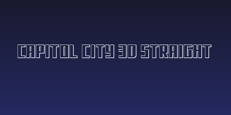 Capitol City 3D Straight Social Header