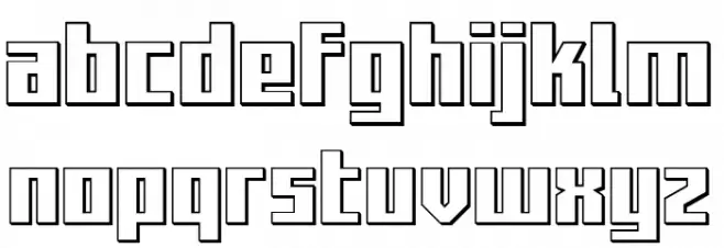 Capitol City 3D Straight Font LOWERCASE