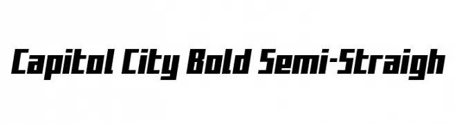 Capitol City Bold Semi-Straigh  免费字体下载