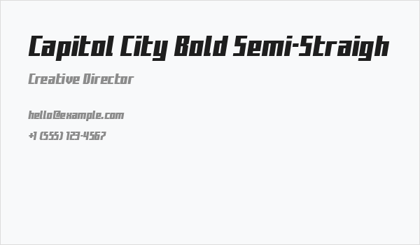 Capitol City Bold Semi-Straigh Business Card