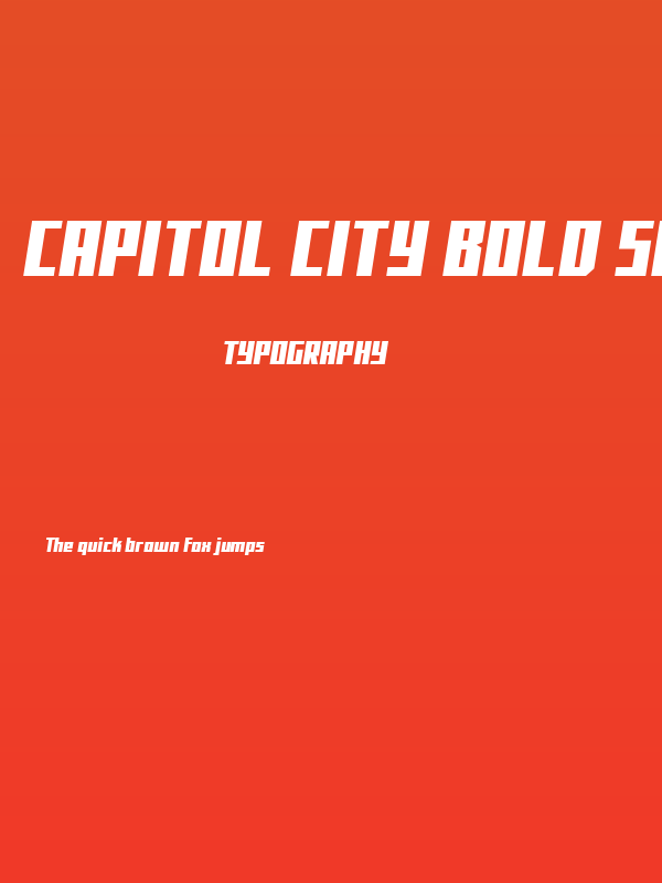 Capitol City Bold Semi-Straigh Poster