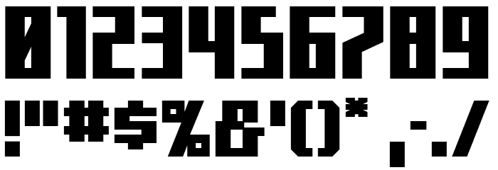 Capitol City Bold Straight Font OTHER CHARS