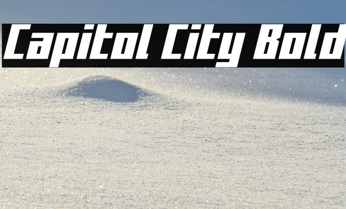 Capitol City Bold Example 3