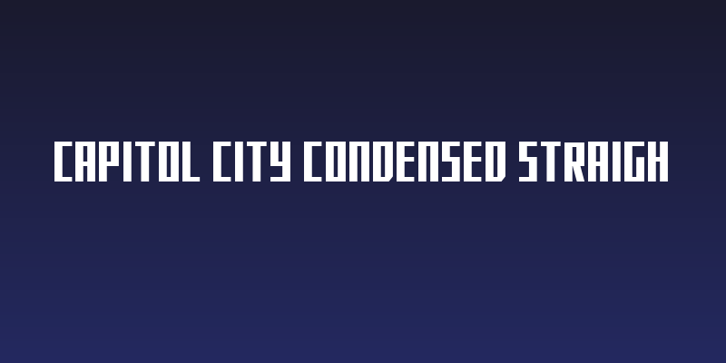 Capitol City Condensed Straigh Social Header