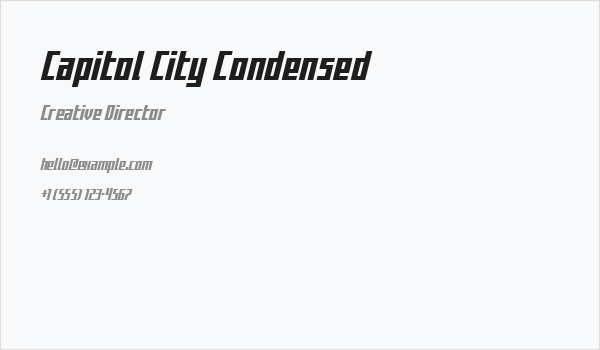 Capitol City Condensed Business Card