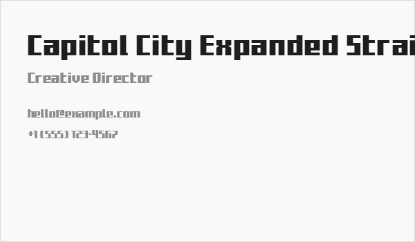 Capitol City Expanded Straight Business Card