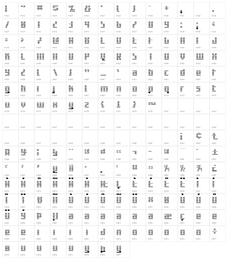 Capitol City Gradient Straight Character Map