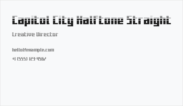 Capitol City Halftone Straight Business Card
