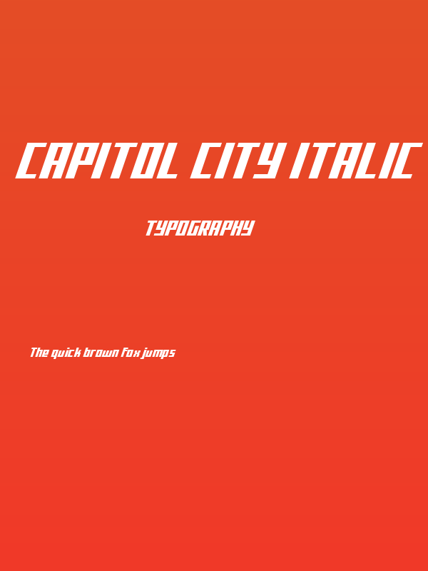 Capitol City Italic Poster