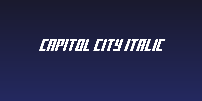 Capitol City Italic Social Header