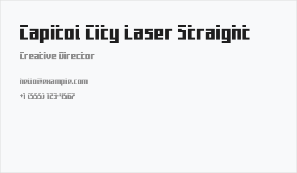 Capitol City Laser Straight Business Card