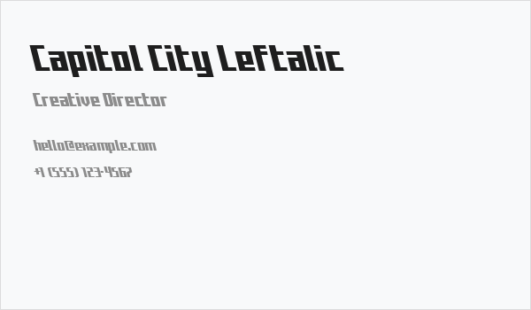 Capitol City Leftalic Business Card