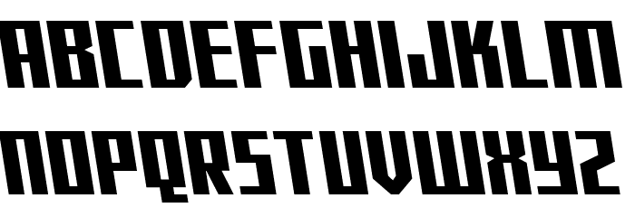 Capitol City Semi-Leftalic Font UPPERCASE