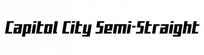 Capitol City Semi-Straight  Free Fonts Download