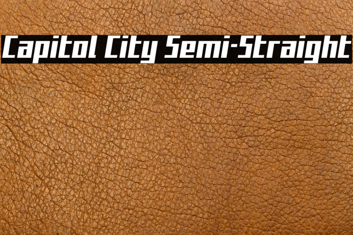 Capitol City Semi-Straight Example 2