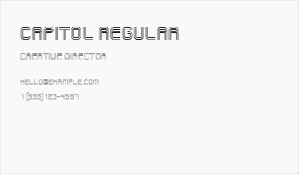 Capitol Regular Business Card