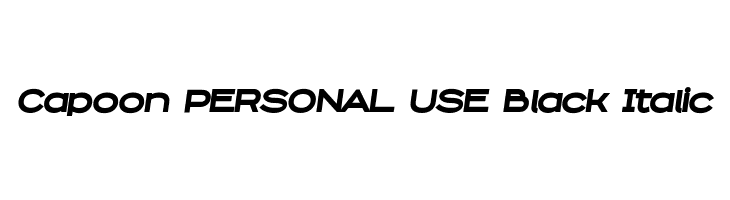 Capoon PERSONAL USE Black Italic  Frei Schriftart Herunterladen