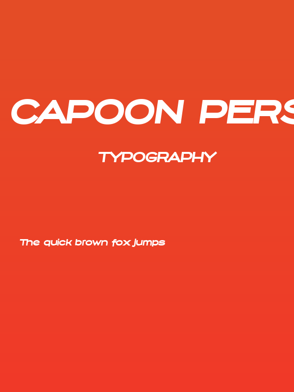 Capoon PERSONAL USE Black Italic Poster