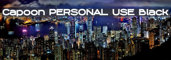Capoon PERSONAL USE Black Font examples
