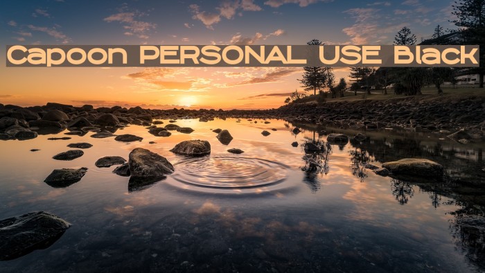 Capoon PERSONAL USE Black Font examples