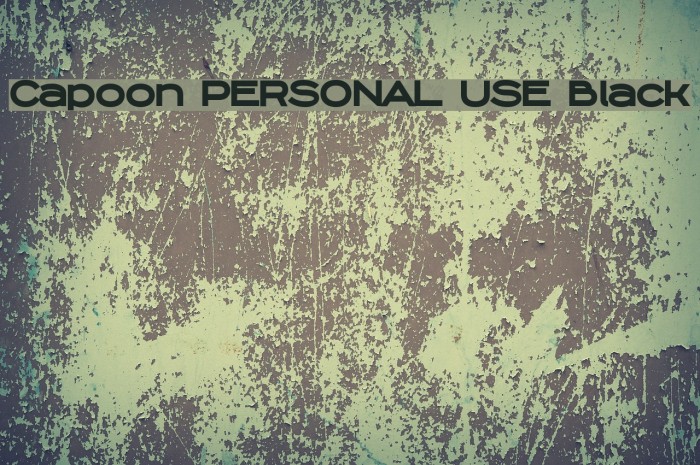 Capoon PERSONAL USE Black Font examples