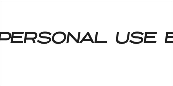 Capoon PERSONAL USE Bold Italic Logo