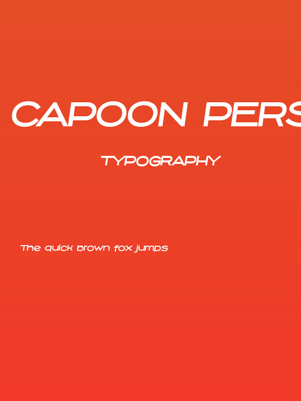 Capoon PERSONAL USE Bold Italic Poster